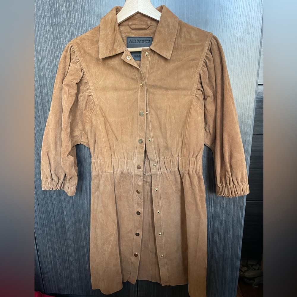 NWOT AllSaint Suede dress (goat leather) - hits just above knee
